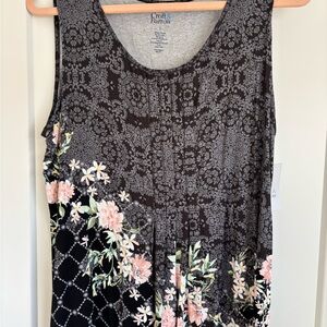 Croft & Barrow Floral Patterned Sleeveless Blouse
